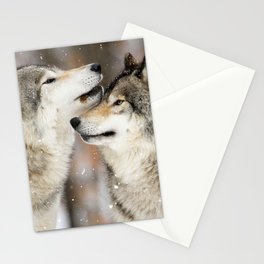 Winter Wolves Stationery Card