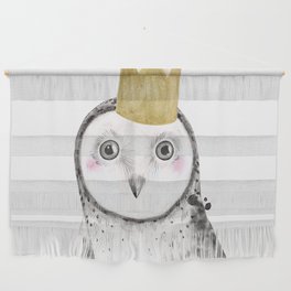 Owl with Crown Wall Hanging