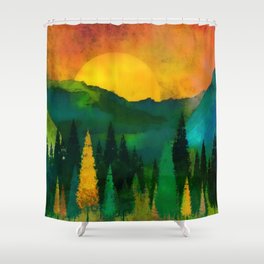 Sunrise Forest Shower Curtain