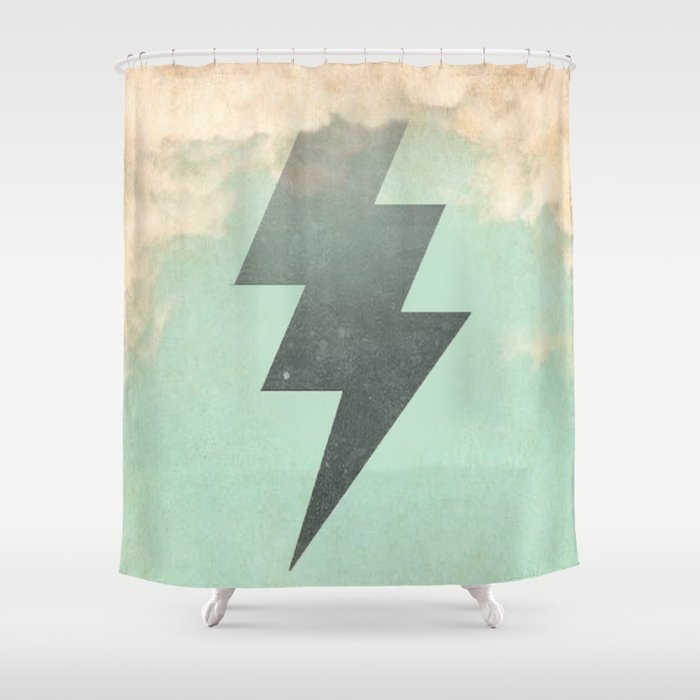 lightning strike -2 Shower Curtain