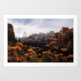 Zion Canyon through the Flora Art Print