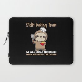 Sloth Baking Team Funny Sloths Bake Cake Laptop Sleeve