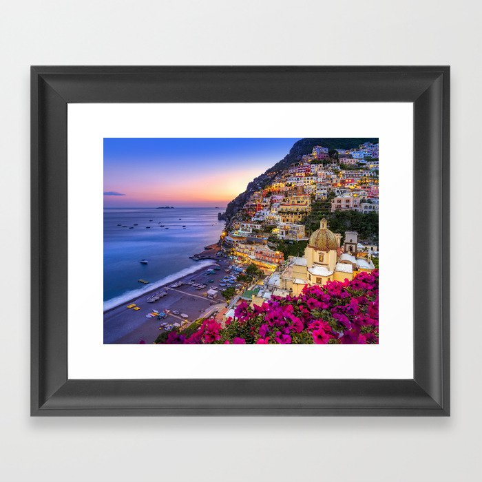 Positano Amalfi Coast Framed Art Print