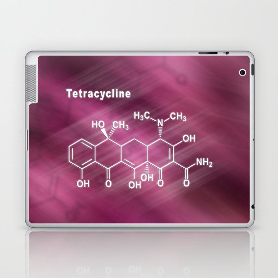Tetracycline antibiotic, Structural chemical formula Laptop & iPad Skin