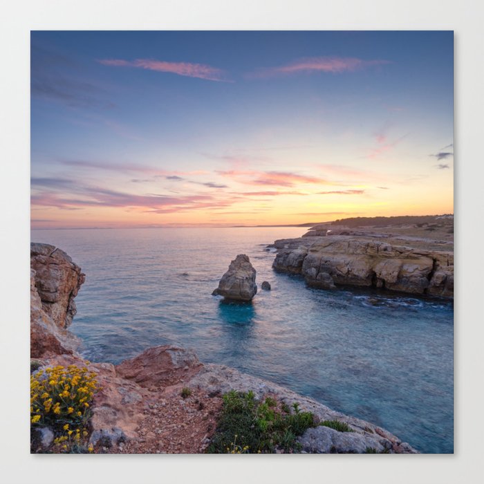 Spain Photography - Sunset Over Atalis Beach Canvas Print