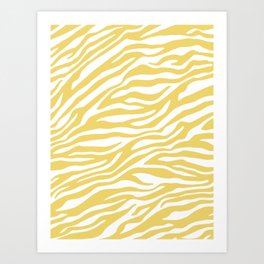 Yellow Zebra Animal Print Art Print
