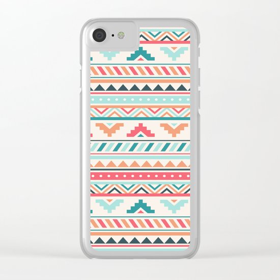 Aztec Pattern Clear iPhone Case