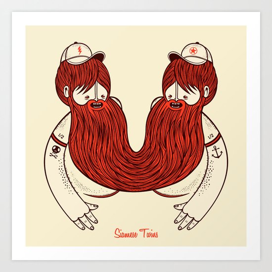 Siamese Twins Art Print