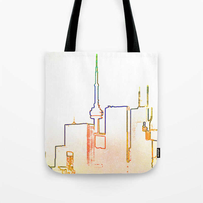 Toronto Skyline Stencil Print Tote Bag By Day Tripping Society6 Our toronto skyline stencil is incredibly realistic. society6