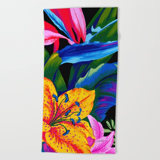 Let's Go Abstract Beach Towel
