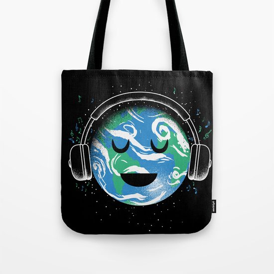 The whole planet loves music Tote Bag