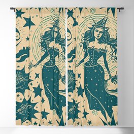 Fantasy Celestial Witch Pattern 2 Blackout Curtain