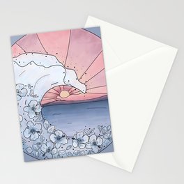 Flower Wave Stationery Card