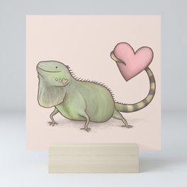 Iguana Love You Mini Art Print