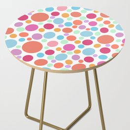 Polka Dot Power - White Side Table