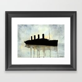 Titanic watercolour Framed Art Print