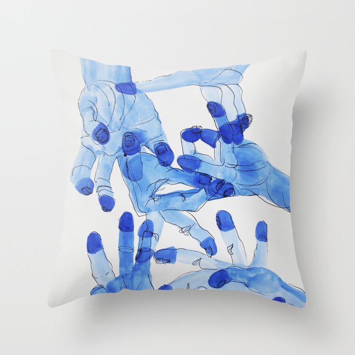 Cold Hands Throw Pillow