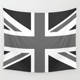 UK Flag, in monotone Wall Tapestry