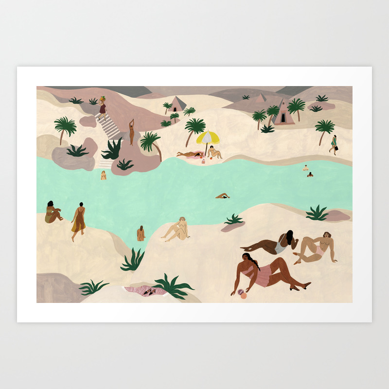 River In The Desert Art Print By Isabellefeliu Society6