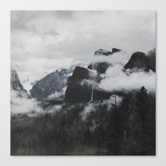 vintage mountains Canvas Print