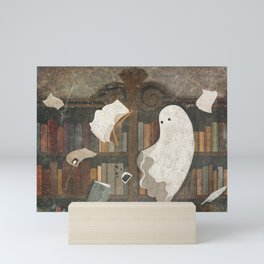 There's a Poltergeist in the Library Again... Mini Art Print