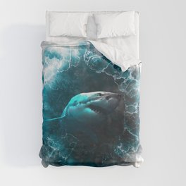 Great white shark Duvet Cover