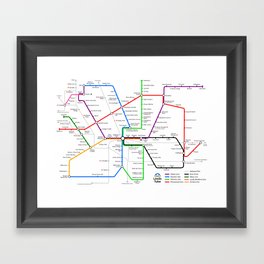 Leeds Tube Framed Art Print