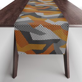 Modern Orange camouflage pattern. Vector illustration background  Table Runner