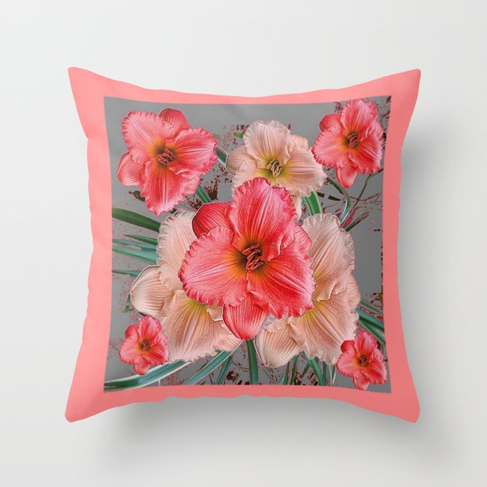 Coral colored pillow cheap