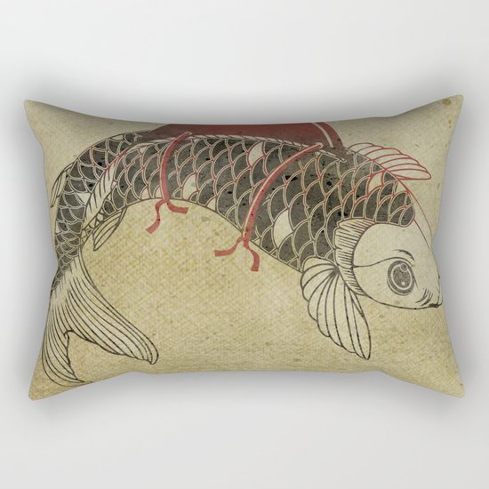 Koi Shark Fin 02 Rectangular Pillow