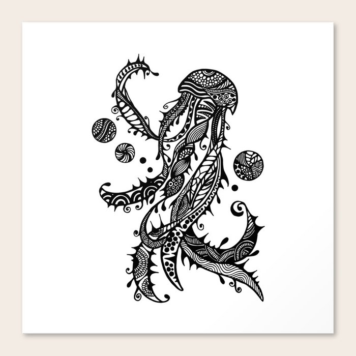 Jellyfish Black White Doodle Art Canvas Print By Martywoodskk Society6 Jellyfish Black White Doodle Art Canvas Print By Martywoodskk Society6
