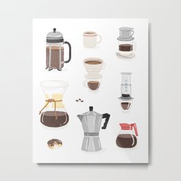Coffee Coffee Coffee Metal Print | Drawing, Coffee, Digital, Food, Illustration 