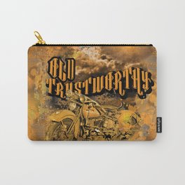 Old Trustworthy Vintage Motorcycle Carry-All Pouch | Retro, Riding, Rust, Oil, Freedom, Sturgis, Gangs, Vintage, Daytona, Motorbike 
