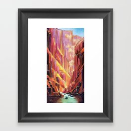 Grand Canyon Rig to Flip Abstract Canyon Framed Art Print