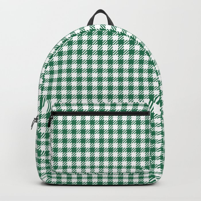 Amazon Green Gingham Backpack