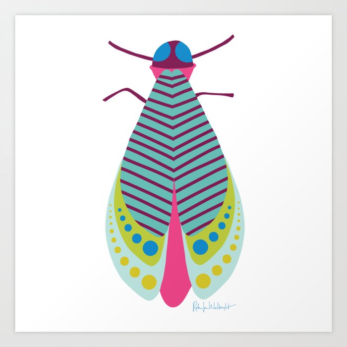 Jazzy Moth Art Print