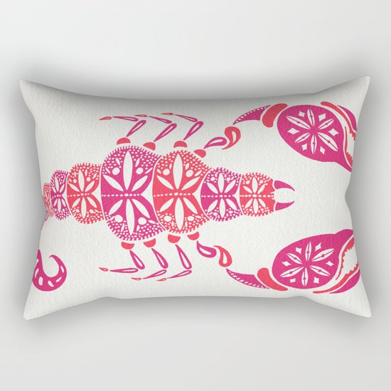 Pink Scorpion Rectangular Pillow