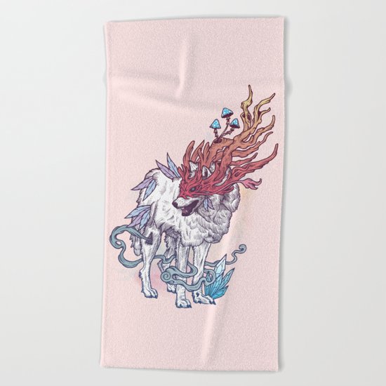 Spirit Animal - Wolf Beach Towel