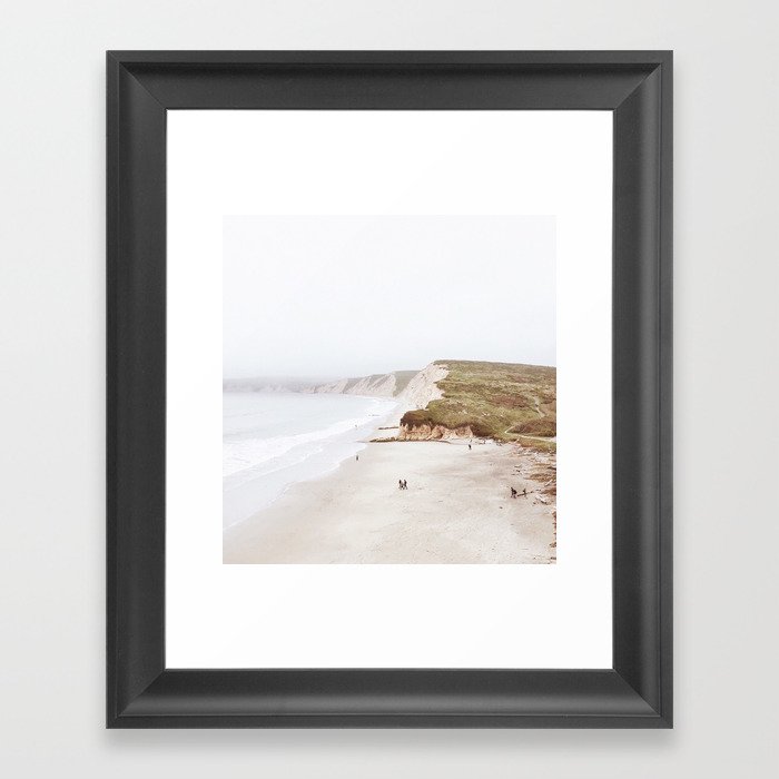 Drake Beach Haze, CA Framed Art Print