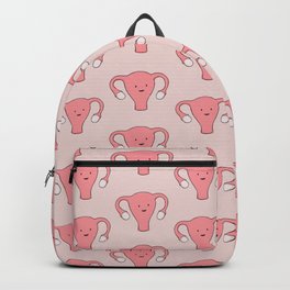 Patterned Happy Uterus in Pink Backpack