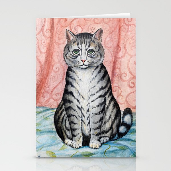 A Very Handsome Tabby Cat by Louis Wain Stationery Cards