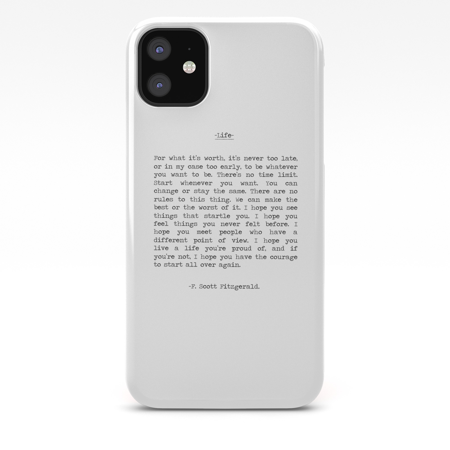Life Quote F Scott Fitzgerald Iphone Case By Summersoulco Society6