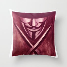 RED for VENDETTA Throw Pillow