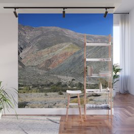 Argentina Photography - Dry Desert Mountains Under The Clear Blue Sky Wall Mural