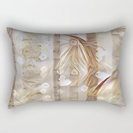 Forest Silver Gold Silk Collection Rectangular Pillow