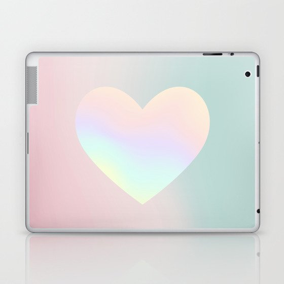 Holographic heart Laptop & iPad Skin