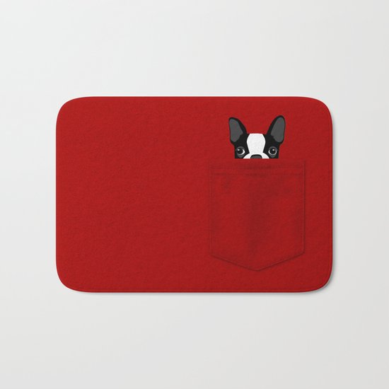 Pocket Boston Terrier Bath Mat