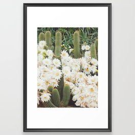 Cactus and Flowers Framed Art Print