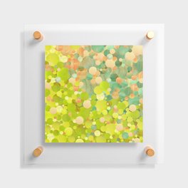 Peachy Keen Green Mosaic Abstract Art Floating Acrylic Print