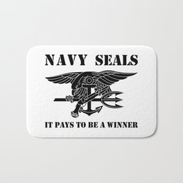 NAVY SEALS It Pays To Be a Winner Bath Mat | Specialforces, Digital, Navyseals, Graphicdesign 